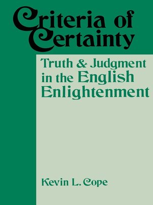 cover image of Criteria of Certainty